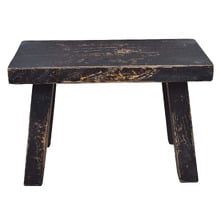 Penners Recycled Elm Wood Small Footstool